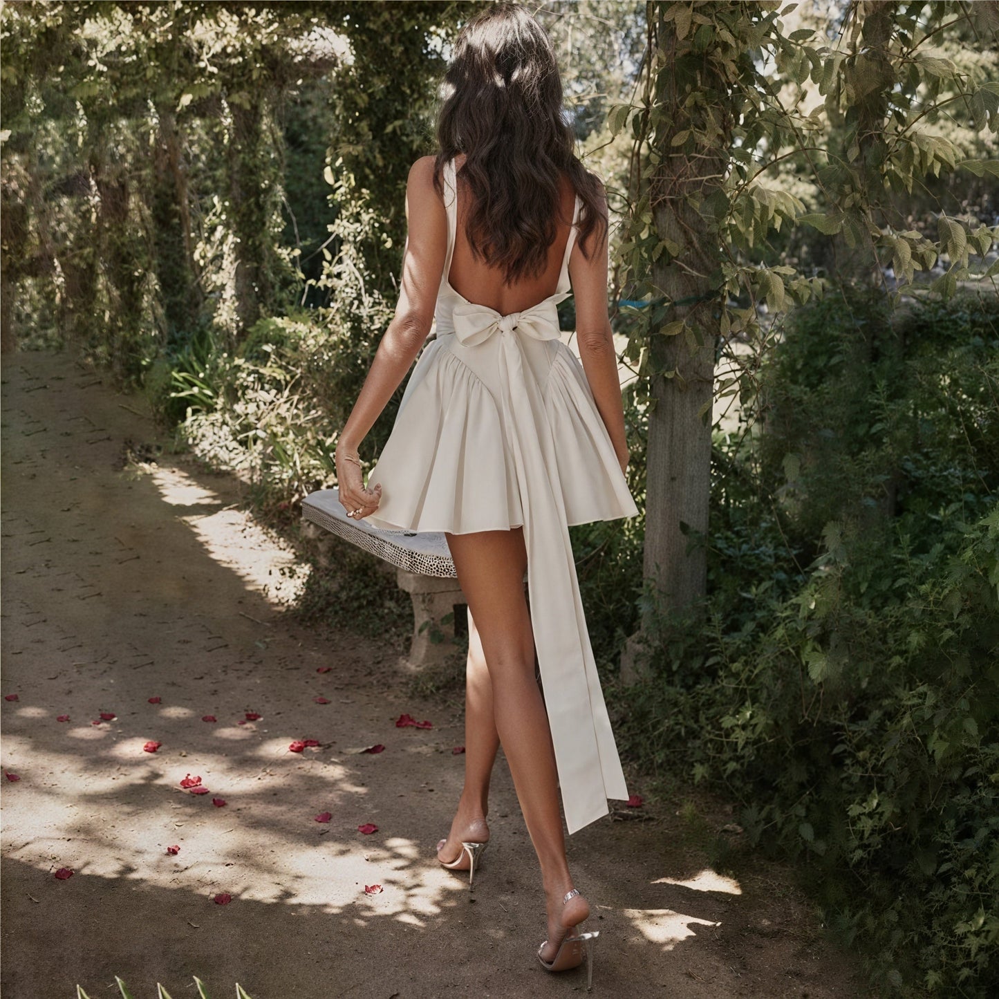 Blanca | Vestido Midi A-line Escote Cuadrado